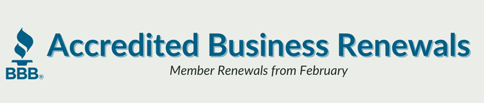 Accredited Business Renewals from February