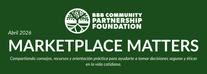 Encabezado de Marketplace Matters de Abril